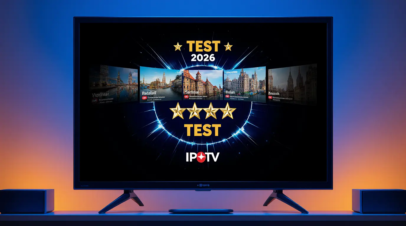IPTV test 2026 op Smart TV met toegang tot duizenden Nederlandse en Belgische zenders in 4K kwaliteit