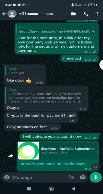 WhatsApp klantenservice gesprek voorbeeld 6